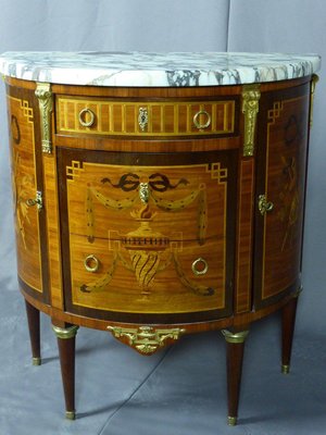 Vintage Marquetry Half Moon Dresser For Sale At Pamono