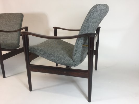 Mid Century Model 711 Rosewood Armchairs by Fredrik A. Kayser for Vatne Lenestolfabrikk, Set of 2 Mid Century Model 711 Rosewood Armchairs by Fredrik A. Kayser for Vatne Lenestolfabrikk, Set of 2