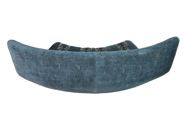 Italian Semicircular Sofa with Feet in Brass, 1950s for sale at Pamono