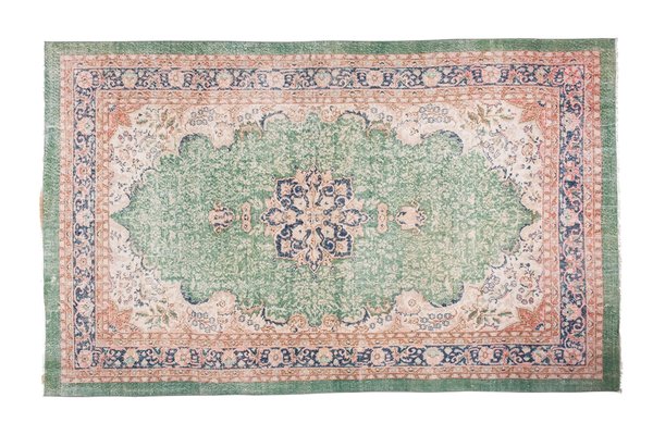 Turkischer Gruner Vintage Oushak Wohnzimmer Teppich 1970er Bei Pamono Kaufen