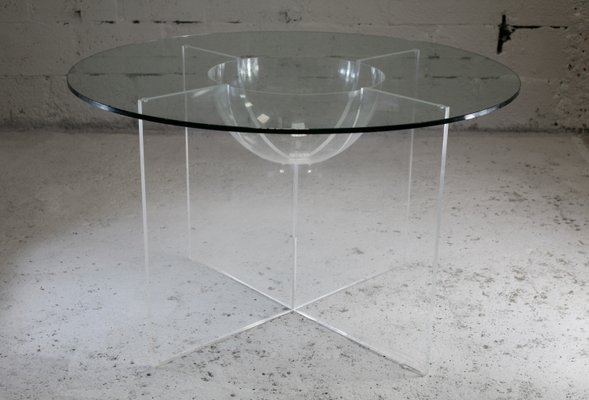 Aquarophile Dining Table By Yonel, Small Round Lucite Dining Table