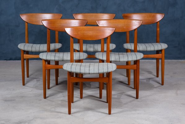 Danish Teak Rosewood Dining Chairs, Mid Century Modern Danish Teak Dining Chairs
