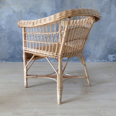 Vintage Rattan Armchair, 1960s for sale at Pamono