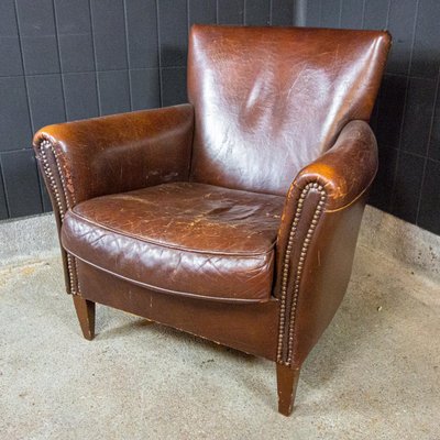 Vintage Brown Leather Armchair For, Child Brown Leather Chair