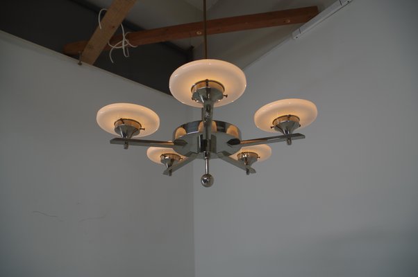 Functionalist Chrome Plated Chandelier 1930s For At Pamono Functionalist Chrome Plated Chandelier, 1930 S Style Ceiling Fans