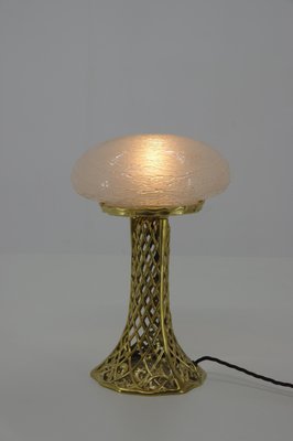 art nouveau brass table lamp