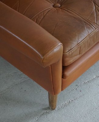 Vintage Danish Cognac Leather 3 Seat Sofa By Svend Skipper For 1960s At Pamono Vintage Danish Cognac Leather 3 Seat, Carson Leather 3 Seater Sofa Vintage Brown