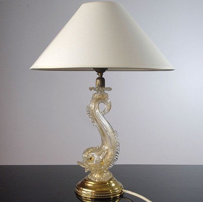 Vintage N Glass Lamp From Barovier, Antique Table Lamps India