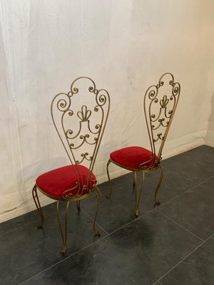 Mid century wrought iron chairs deals