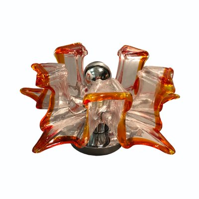 Italian Handcrafted Murano Glass Wall Light or Flush Mount from