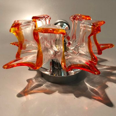 Italian Handcrafted Murano Glass Wall Light or Flush Mount from