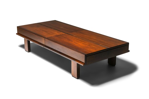 Walnut Coffee Table With Storage By, Small Low Coffee Table With Drawers