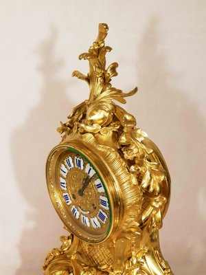 Orologio Rocaille antico in bronzo dorato di Raingo Frères à Paris in  vendita su Pamono
