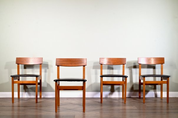 Mid Century Modern Teak Dining Chairs 1960s Set Of 4 For Sale At Pamono