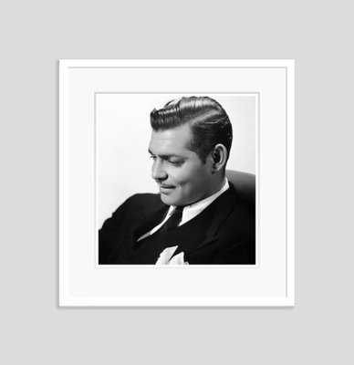 Clark Gable Archival Pigment Print Framed In White For Sale At Pamono