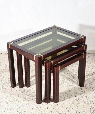 Wooden Triptych Coffee Tables With Glass Top 1980s Set Of 3 For At Pamono - Wood End Tables With Glass Top Wooden Triptych Coffee Tables With Glass Top 1980s Set Of 3 For At Pamono - Wood End Tables With Glass Top