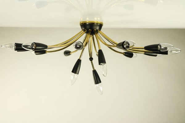 black and brass sputnik chandelier