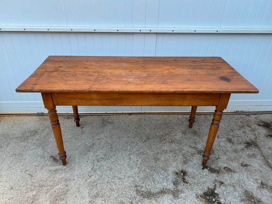 Vintage Bauernhof Kuchentisch Oder Schreibtisch Aus Massiver Eiche Bei Pamono Kaufen