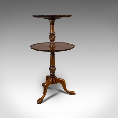 Vintage two tier round side table deals