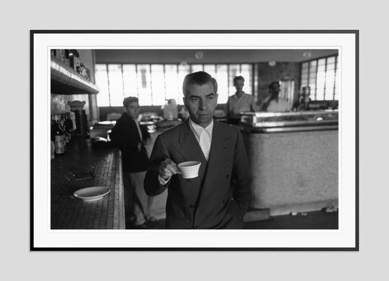 Lucky Luciano Silver Fibre Gelatin Print Framed in Black by Slim