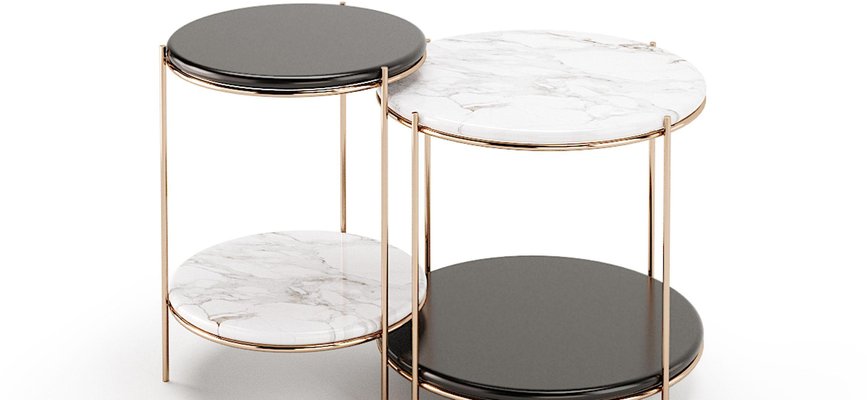 Round Side Tables Set Of 2 For At, Silver Circular Side Table