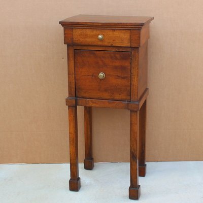 19th Century Italian Empire Walnut Nightstand For Sale At Pamono