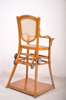antique high chair rocker combination