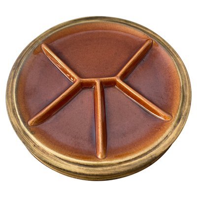Fondueteller von Gien Pottery, Frankreich, 1970er, 4er Set