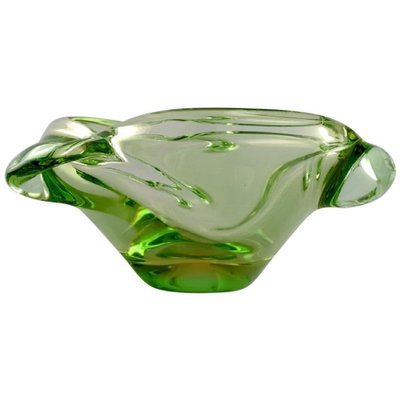 Mundgeblasene Grüne Murano Glasschale, 1960er bei Pamono kaufen