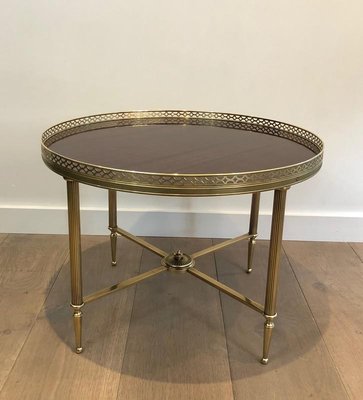 French Neoclassical Style Brass Round, Brass Round Coffee Table