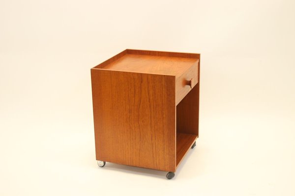 Side Table On Wheels With Drawer For Sale At Pamono