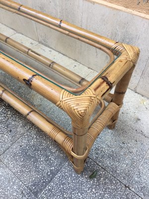 Vintage bamboo coffee table best sale