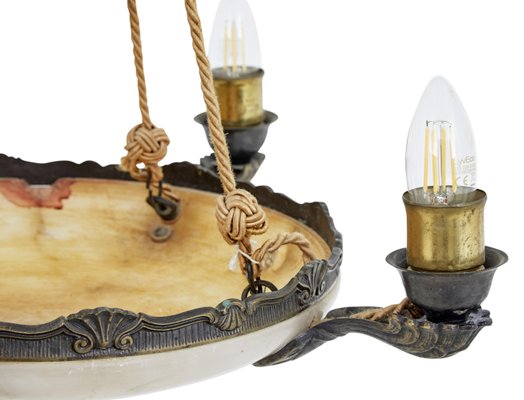 Art deco alabaster lamp deals