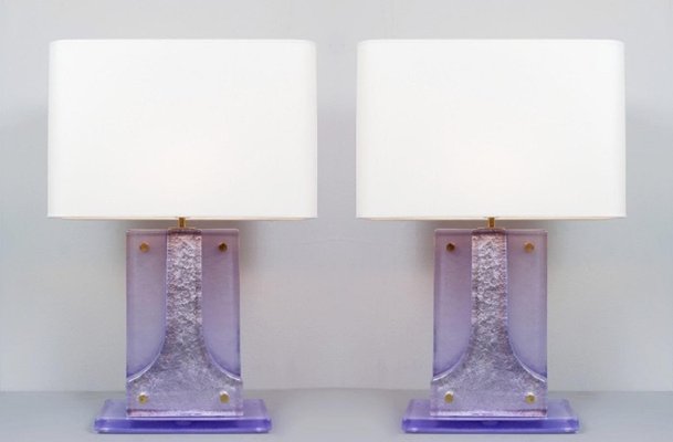 Lavender Murano Glass Table Lamps Set Of 2 For At Pamono Lavender Murano Glass Table Lamps Set, Lavender Table Lamp