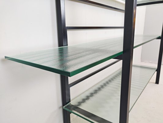 Reeded Glass Shelves For At Pamono, Metal Etagere Glass Shelves