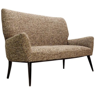 Schwarz Lackiertes Holzbeinen Sofa Italien 1950er Bei Pamono Kaufen