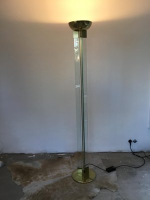 antique brass uplighter floor lamp
