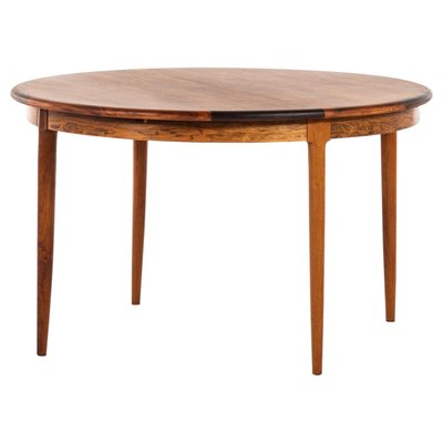Danish Rosewood Dining Table By Niels, Round Dining Table Furniture 123
