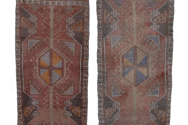 Vintage Turkish Jajim Kilim Runner Rugs, Runner Rug Sets