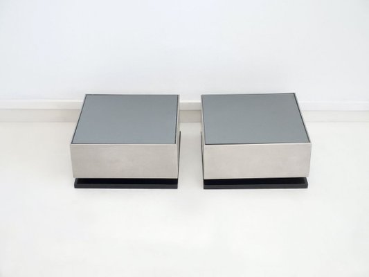 Small Side Tables With Mirrored Glass, Small Rectangular Glass Top End Tables