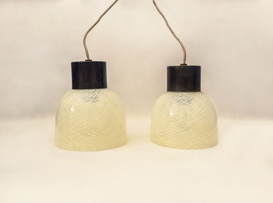 Murano Glass Brass Ceiling Lamps by Carlo Scarpa for Venini