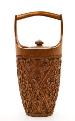 vintage wooden ice bucket