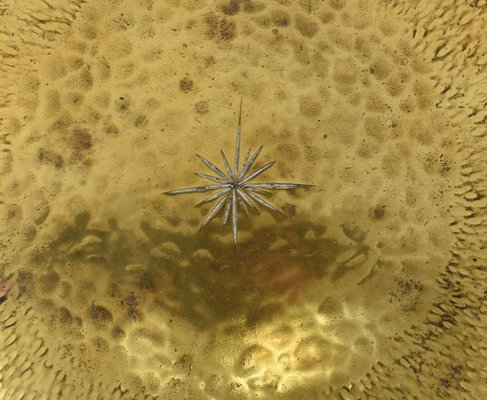 Vintage German Ornamental Brass Plate by Hans Przyrembel, 1930s