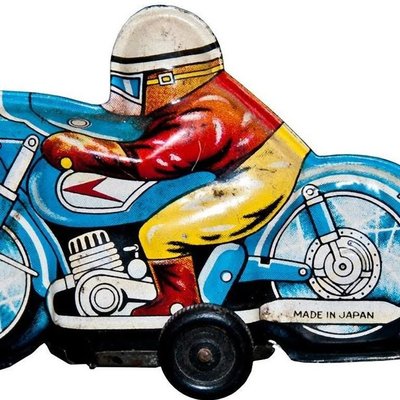 Small Vintage Japanese Motorcyclist Toy 1960s for sale at Pamono