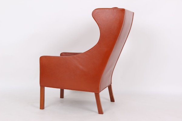 Leather 2204 High Back Chair By Børge Mogensen For Fredericia Denmark 1984 For Sale At Pamono