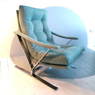 large american chrome high back armchair 1970s for sale at pamono