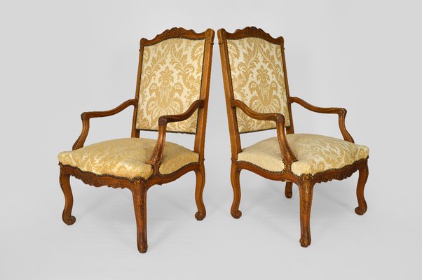 Antique Louis Xv Carved Oak Lounge Chairs Set Of 2 For At Pamono Antique Louis Xv Carved Oak Lounge, Louis Xv Furniture