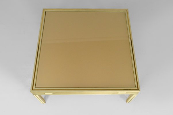Table D’appoint Roulante Pierre Vandel – Verre Fumé Et Alu Bordeaux