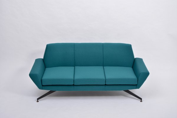aanraken Madison campus Mid-Century Modern Sofa with Metal Base by Rossi di Albizzate for Lenzi,  1950s for sale at Pamono