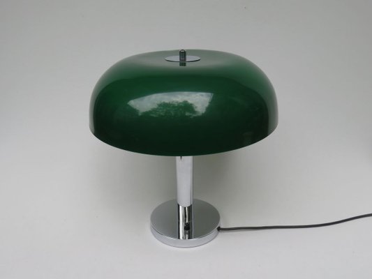 Mushroom Chrome Table Lamp With Dark Green Plastic Shade 1960s For At Pamono Mushroom Chrome Table Lamp With Dark, Dark Green Floor Lamp Shade